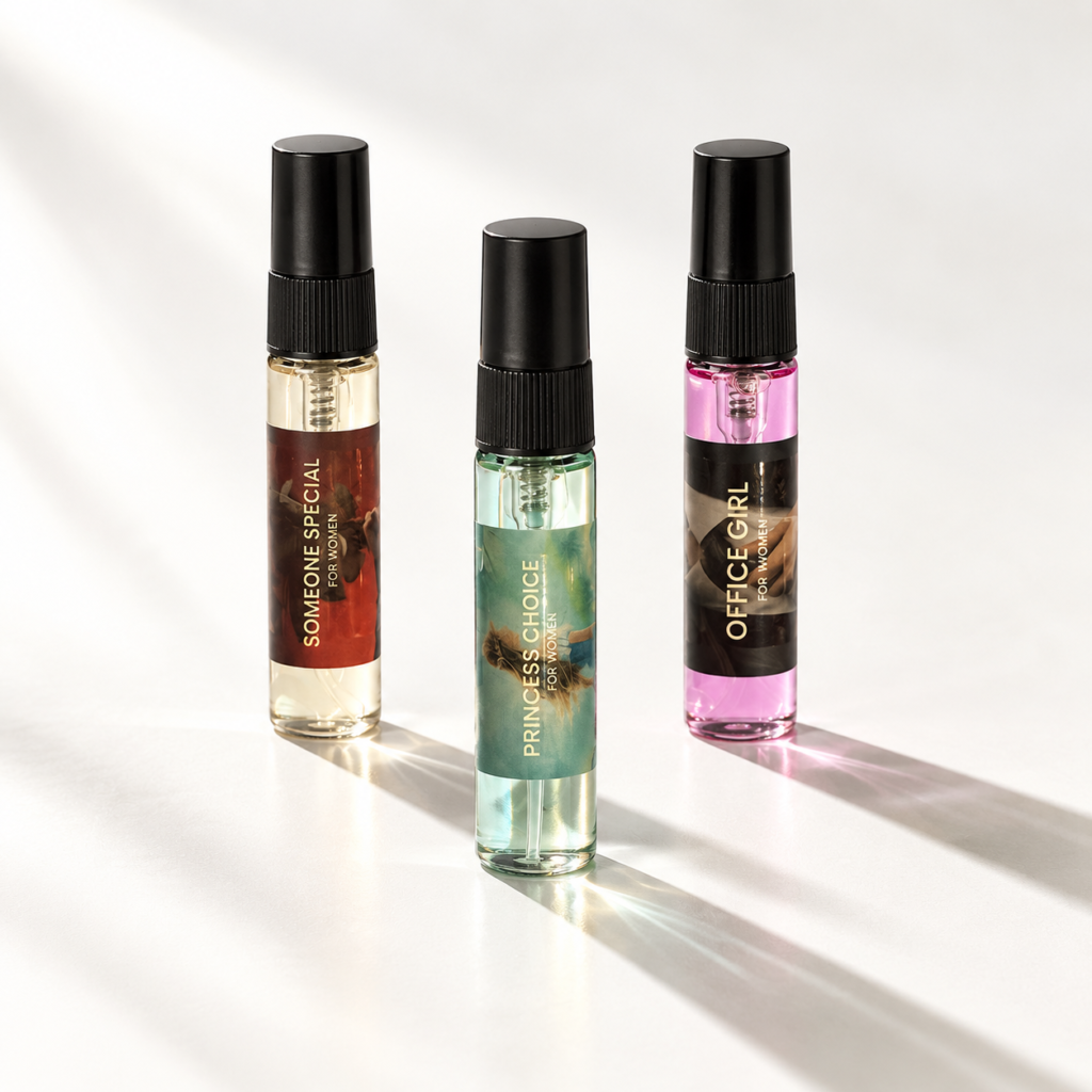 Pack of 3 Women's Testers by Velmis featuring three feminine perfume fragrances