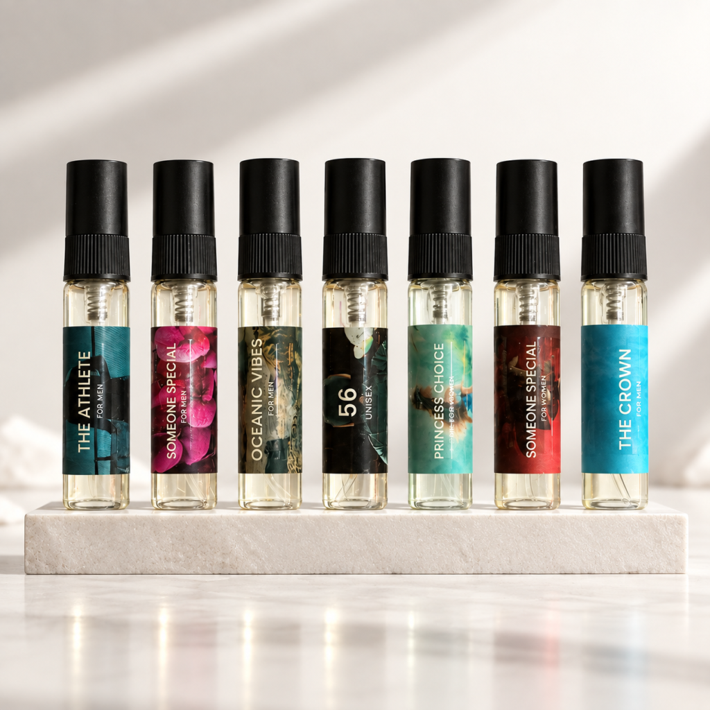 Weekly Discovery Tester Set by Velmis featuring perfume samples to explore different fragrances