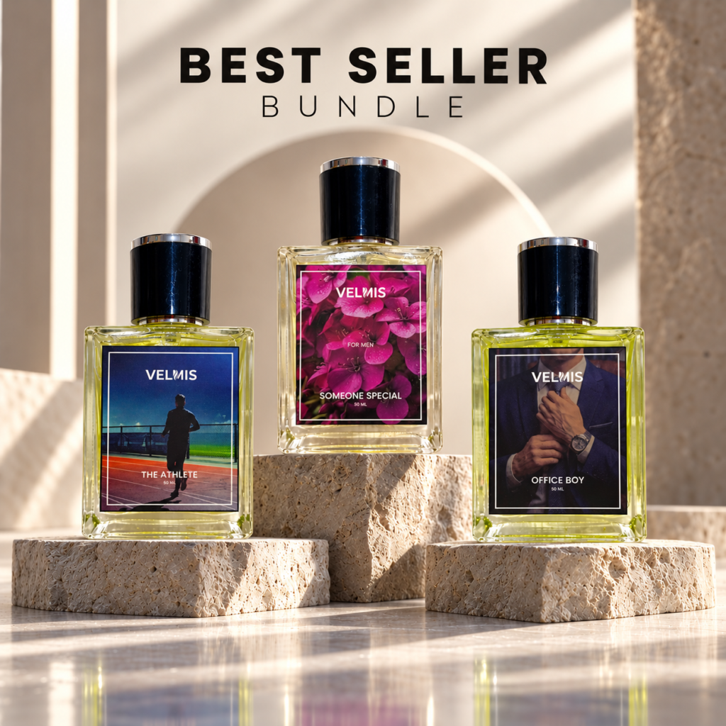 Best Seller Bundle men's perfume set by Velmis featuring The Athlete, Office Boy and Someone Special for Men