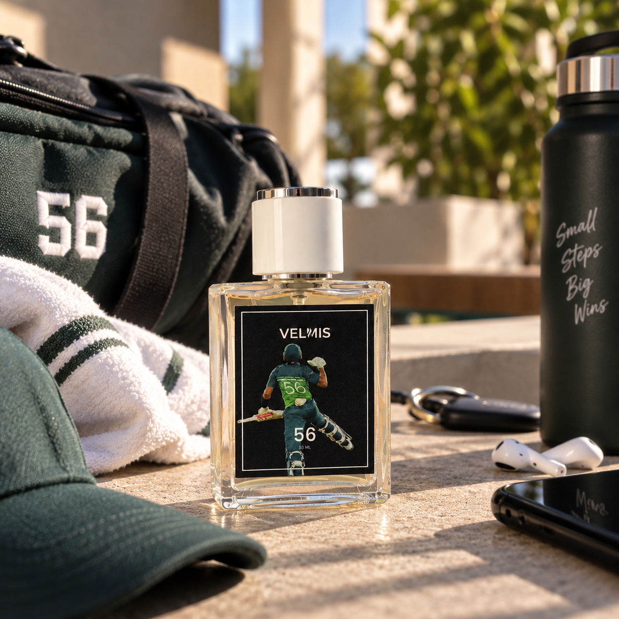 56 Perfume by Velmis in a casual lifestyle setting